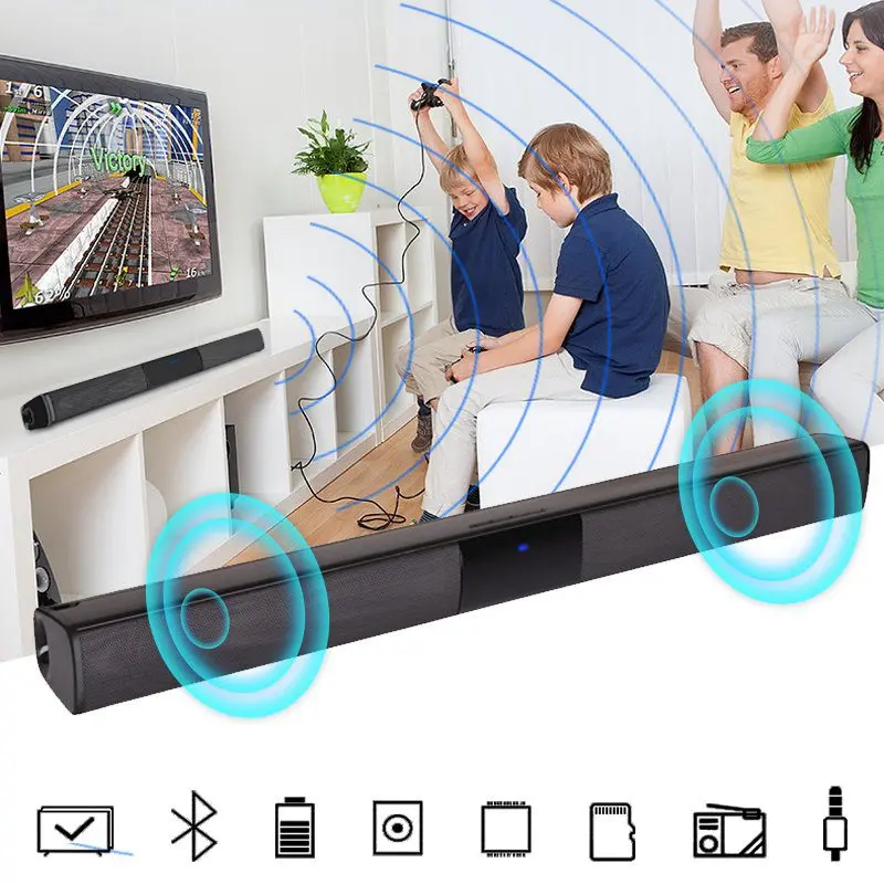 VTIN BS28B Беспроводной Bluetooth Саундбар Динамик домашний кинотеатр Soundbar, сабвуфер с RCA 3D стерео колонка с объемным звуком