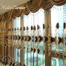 Helen font b Curtain b font European Embroidered Luxury font b Curtains b font Chenille Valance