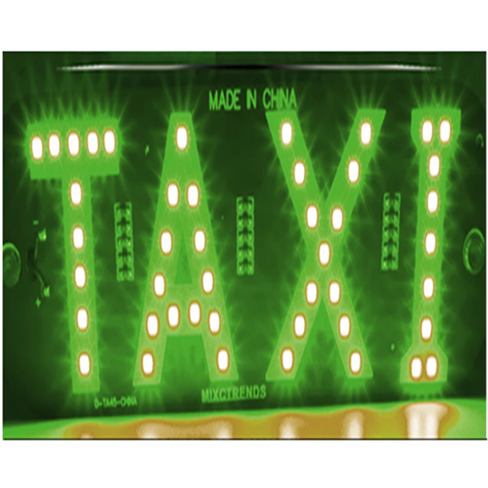 MeeToo 1pcs Green LED Taxi Display Signal Indicator Light 12V Led Car Windscreen Cab indicator Lamps Sign Bus Accessories Signal