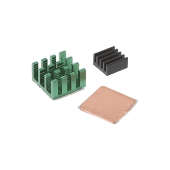 

2 Aluminum + 1 Copper CPU Heat Sink RPI Cooling Pad For Raspberry Pi 2 3 Model B