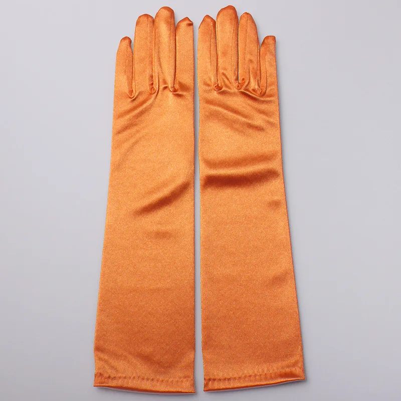 Новые атласные длинные перчатки Вечерние перчатки в виде лап Женские аксессуары атласные длинные пальцы локоть солнцезащитные перчатки