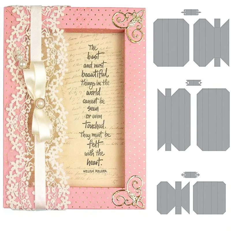 

2019 3D Photo Album Fold Frame Metal Cutting Dies Stencils for DIY Scrapbooking Decorative Embossing Paper Card Crafts Die Cut