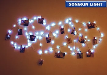 

5Meter 50Led string USB decorative lights copper wire string flashing lights holiday lights with stars bedroom With switch