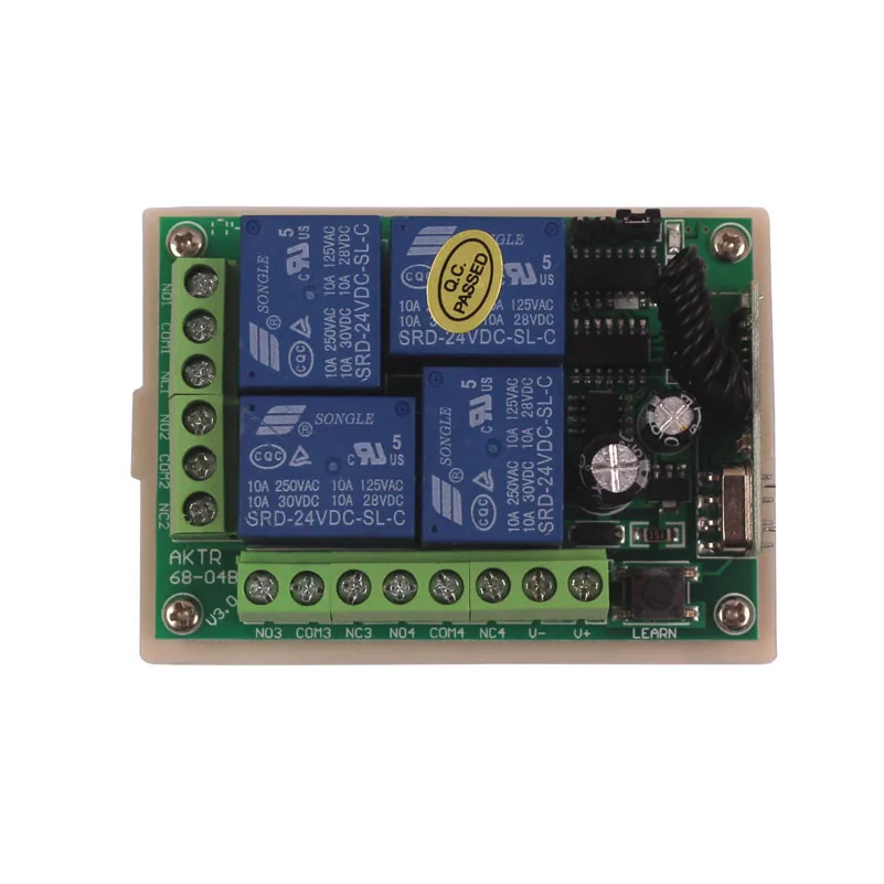 100M 24V 4CH Wireless Smart Remote Switch Digital Smart Remote Control Relay Switch 24V 4 Channel Relays Module (10)