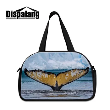 

Dispalang Whale Women Men Travel Bag with Separate Space For Shoes Large Shoulder Handbag Casual Crossbody Travel Luggage Bag