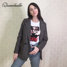 Осенний зимний костюм Блейзер Женский формальный свободный пиджак пальто Офисная Леди размера плюс длинный рукав блейзер верхняя одежда XXL 3XL 4XL 5XL