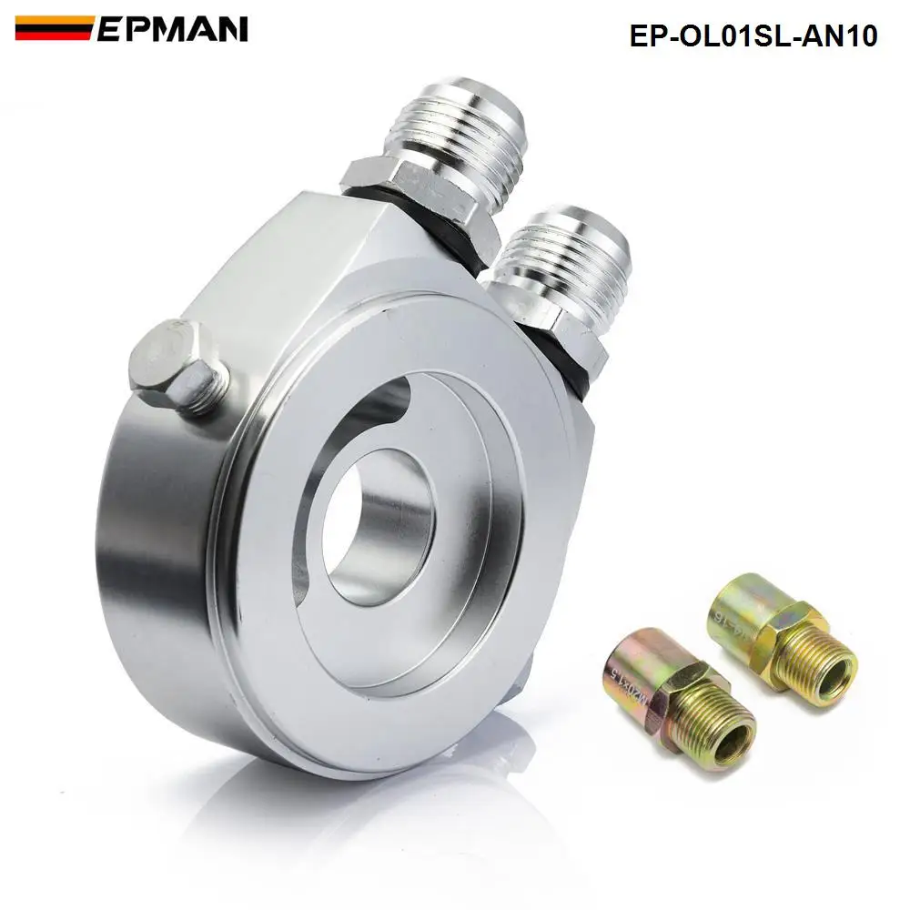 EPMAN масляный фильтр темп давления двухслойный охладитель масла плиты M20 X 1,5 AN10/AN8 датчик адаптера EP-OL01SL - Цвет: AN10 Silver