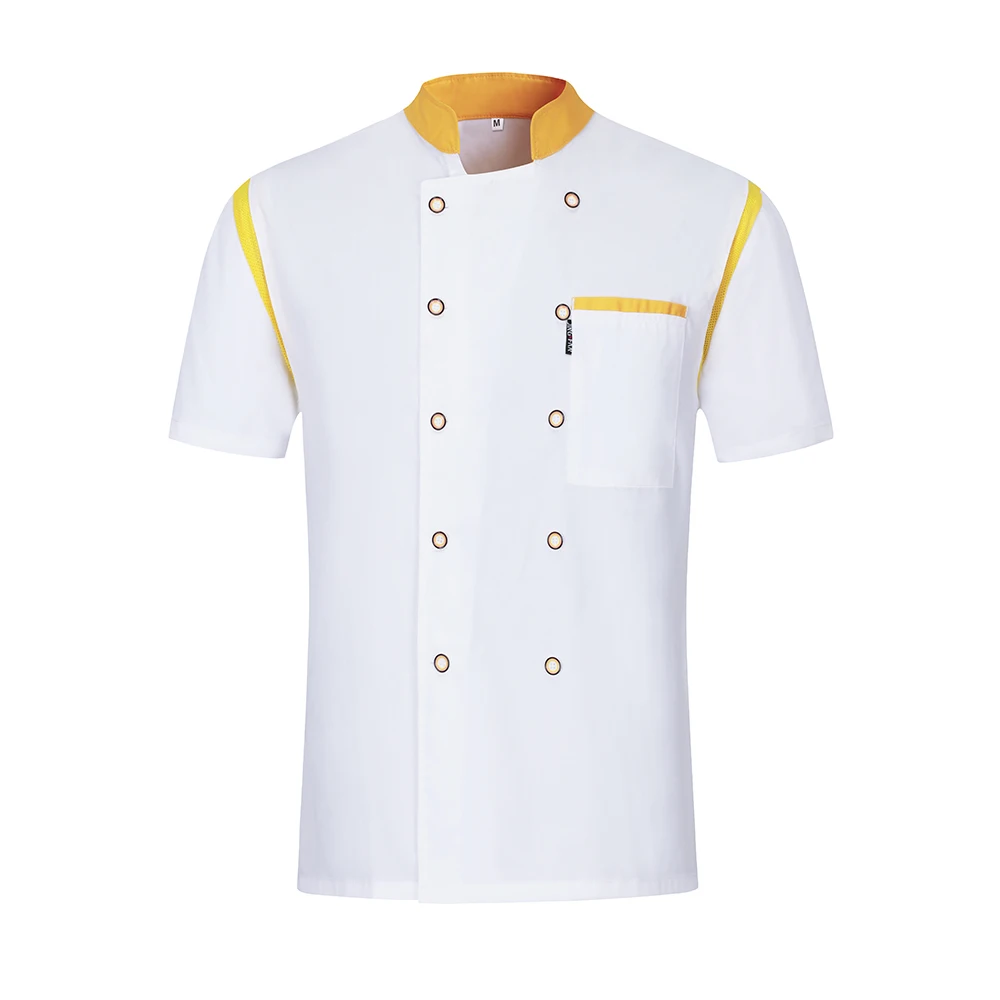 Для мужчин Для женщин шеф-повар форма офицантки, дышащие, в стиле пэчворк, Еда Услуги Кухня унисекс рубашка повара суши костюм рабочая одежда - Цвет: Coat 4