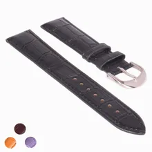 Durable men women Black Genuine Leather watch strap for men &women 12 ,14,16 18 20 22 mm genuine leather Watch Band 22mm