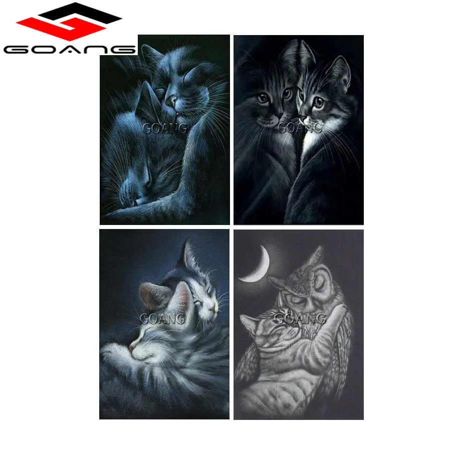 

Diamond Embroidery 5D Diy Diamond Painting Black Cat Cross Stitch Kits Diamond Mosaic Paintings Animals