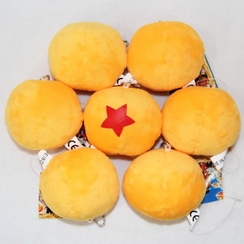 

7Pcs/Set 8CM Dragon Ball Z 7 Stars Dragon Balls Super 1 2 3 4 5 6 7 Star Dragonball plush toys kids gifts