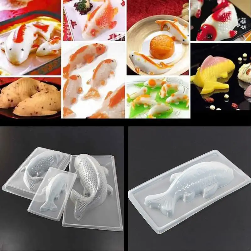 DIY форма рыбы помадка мыло 3D для торта капкейков желе конфеты шоколадное