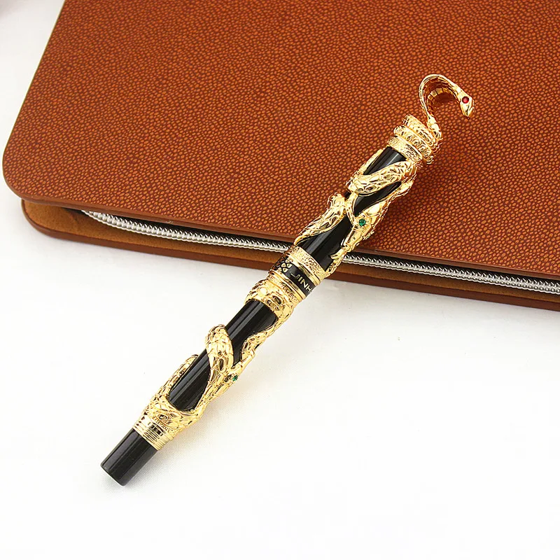 Luxury JINHAO Metal Snake Fountain Pen Vintage Iraurita Exquisite Gift