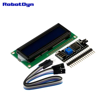 

LCD display 1602 BLUE (symbols 2 rows 16 columns), with I2C adapter, connection 2-wire