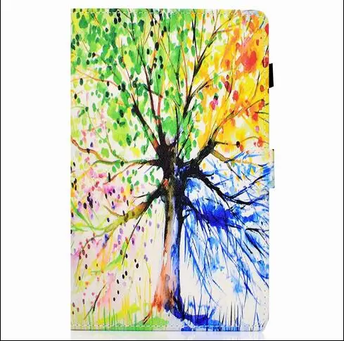 Чехол для Samsung Galaxy Tab A 10,1 T580 T585 SM-T585 T580 качество 3D панда кожаный флип-кейс с подставкой обложка для планшета слот для карт+ подставка для ручек - Цвет: Красный