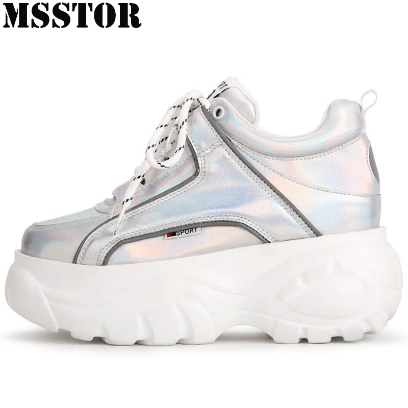 MSSTOR/Новое поступление, женская обувь для бега, увеличивающая рост, женская спортивная обувь, женская брендовая Повседневная модная обувь