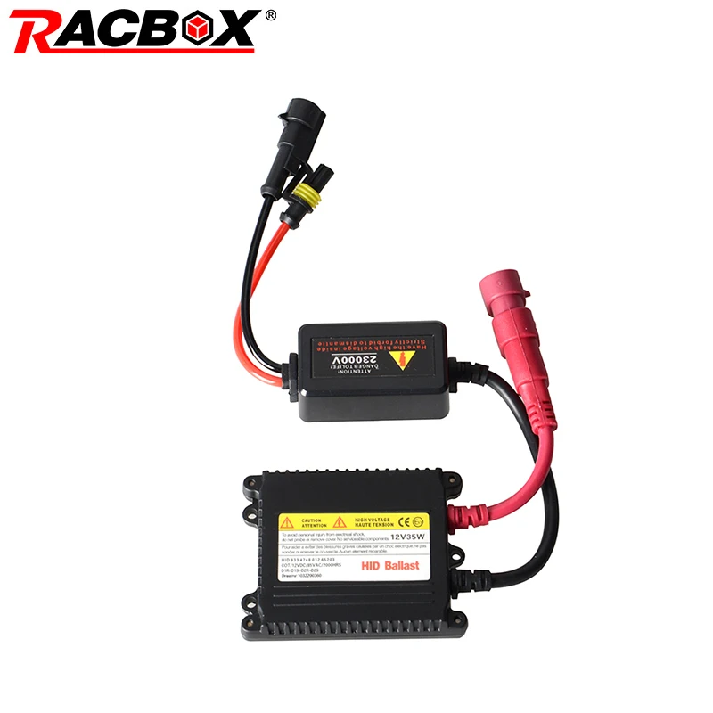 

RACBOX 35W DC HID Slim Ballast Replacement For Xenon Headlight 12v H1 H3 H4 H7 H9 H10 H11 H13 9004 9005 9006 9007