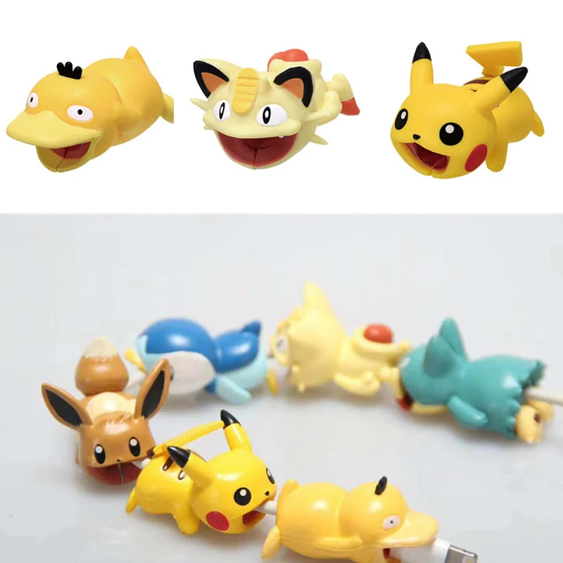 

2019 New Arrival Cute Bite Cartoon Cable Protector for iPhone XS Max XR 8 Universal USB Charging Cable Winder Cord Cover