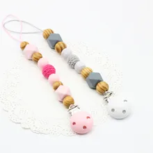Personalized Silicone teething pacifier clips with Safe ABS beads Silicone pacifier chain Holder For Nipples baby chew toys Personalized Silicone teething pacifier clips with Safe ABS beads Silicone pacifier chain Holder For Nipples baby chew toys