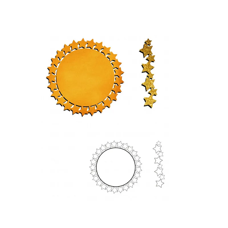 

Naifumodo Cuts Dies Circle Lace Border Metal Cutting for DIY Scrapbooking Card Album Embossing Die Cut New Template
