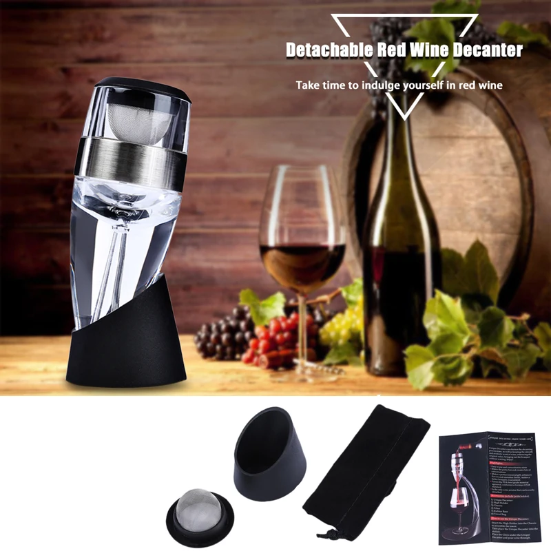Detachable Red Wine Decanter Set Mini Essential Red Wine Quick Aerator