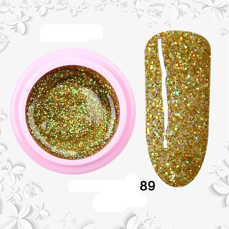100colors 8ml Sequins nail glitter powder soak off uv led nail gel polish with for varnish Lacquer(39-76colors)