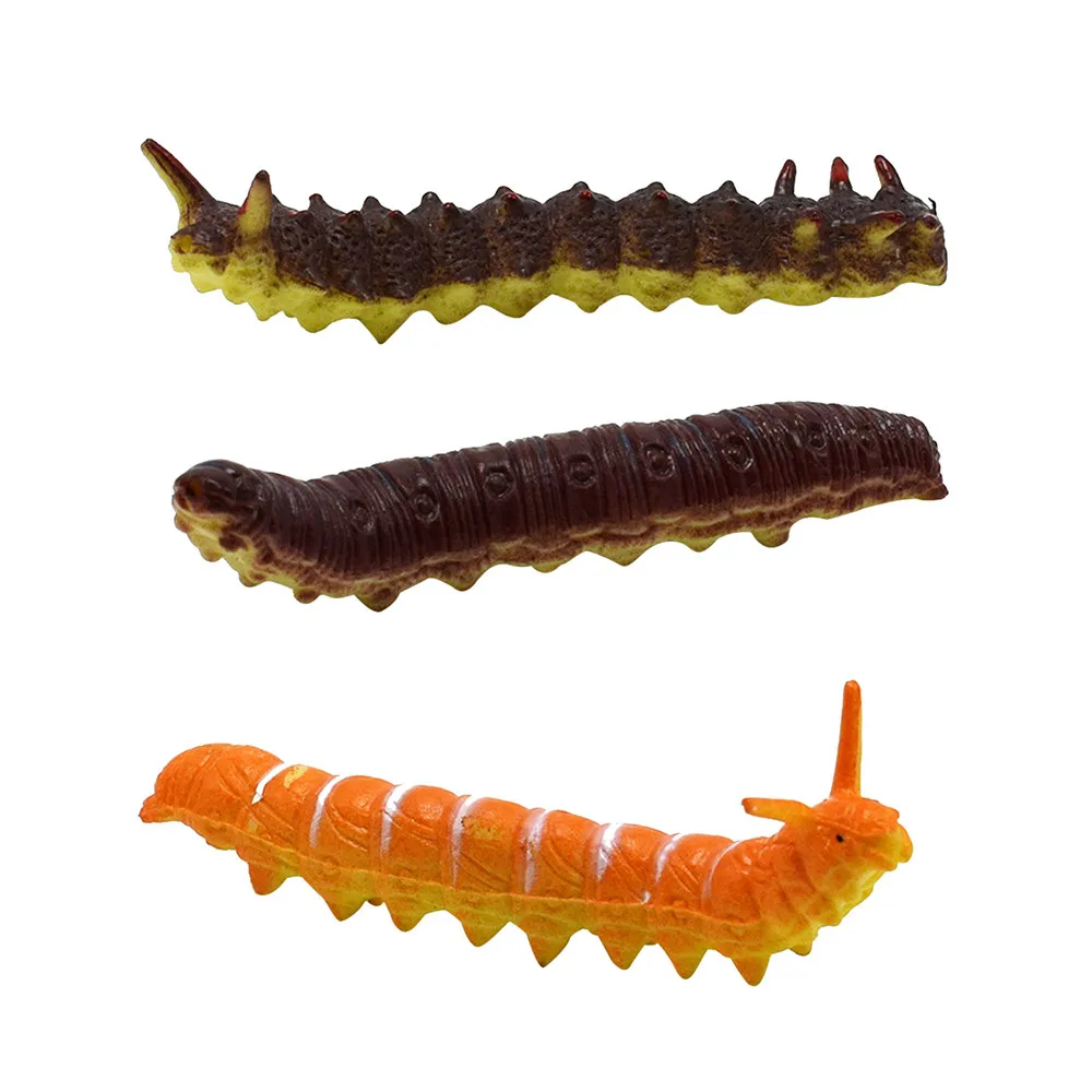 12PCS Pretend Play Toy Simulation Caterpillar Model Educational Simulation Anti-stress Toy Tricking Game drop shipping 30S629