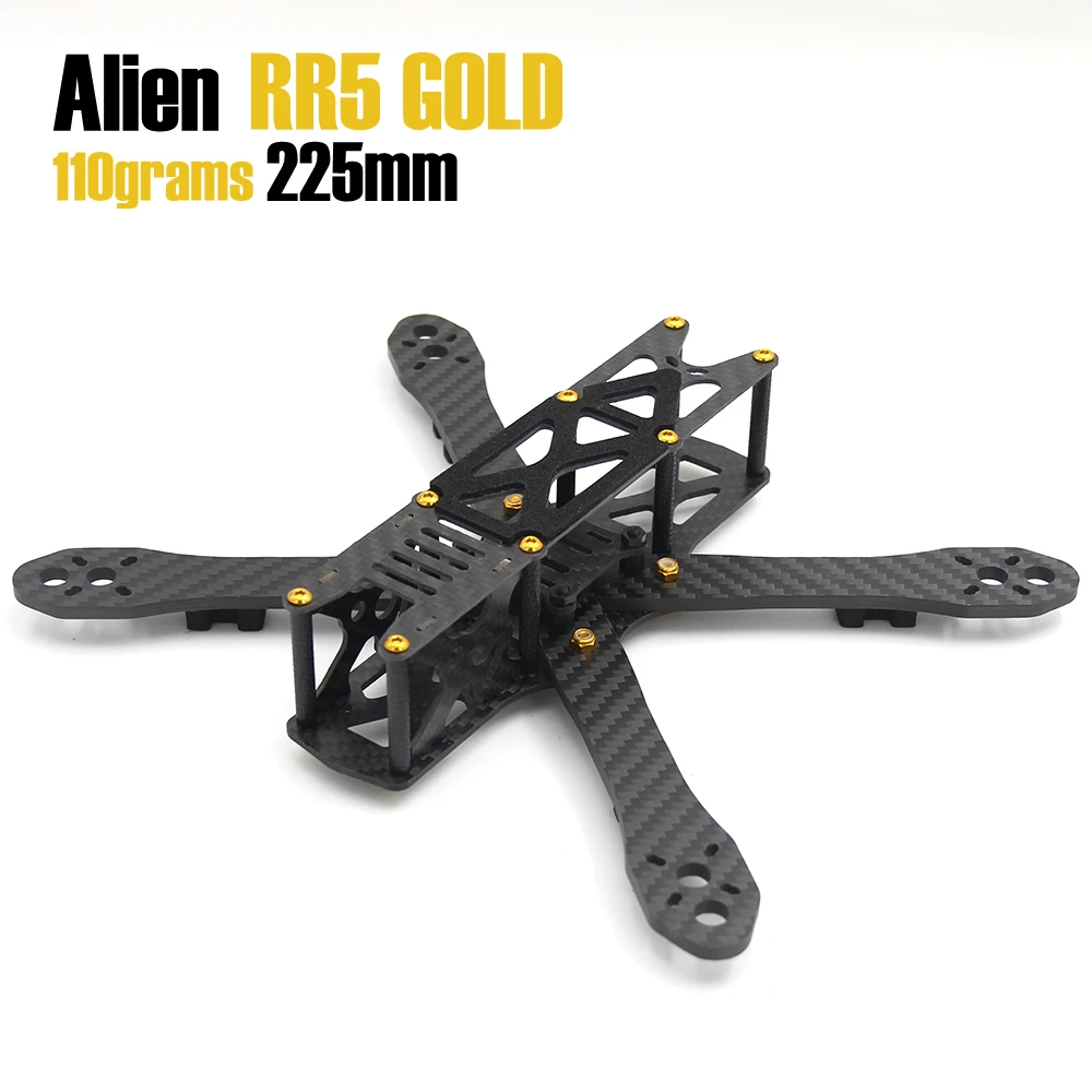 Алюминиевый комплект винтов и гаек LEACO RC Alien RR5 золотисто красный 5 дюймов 225 мм 110 г