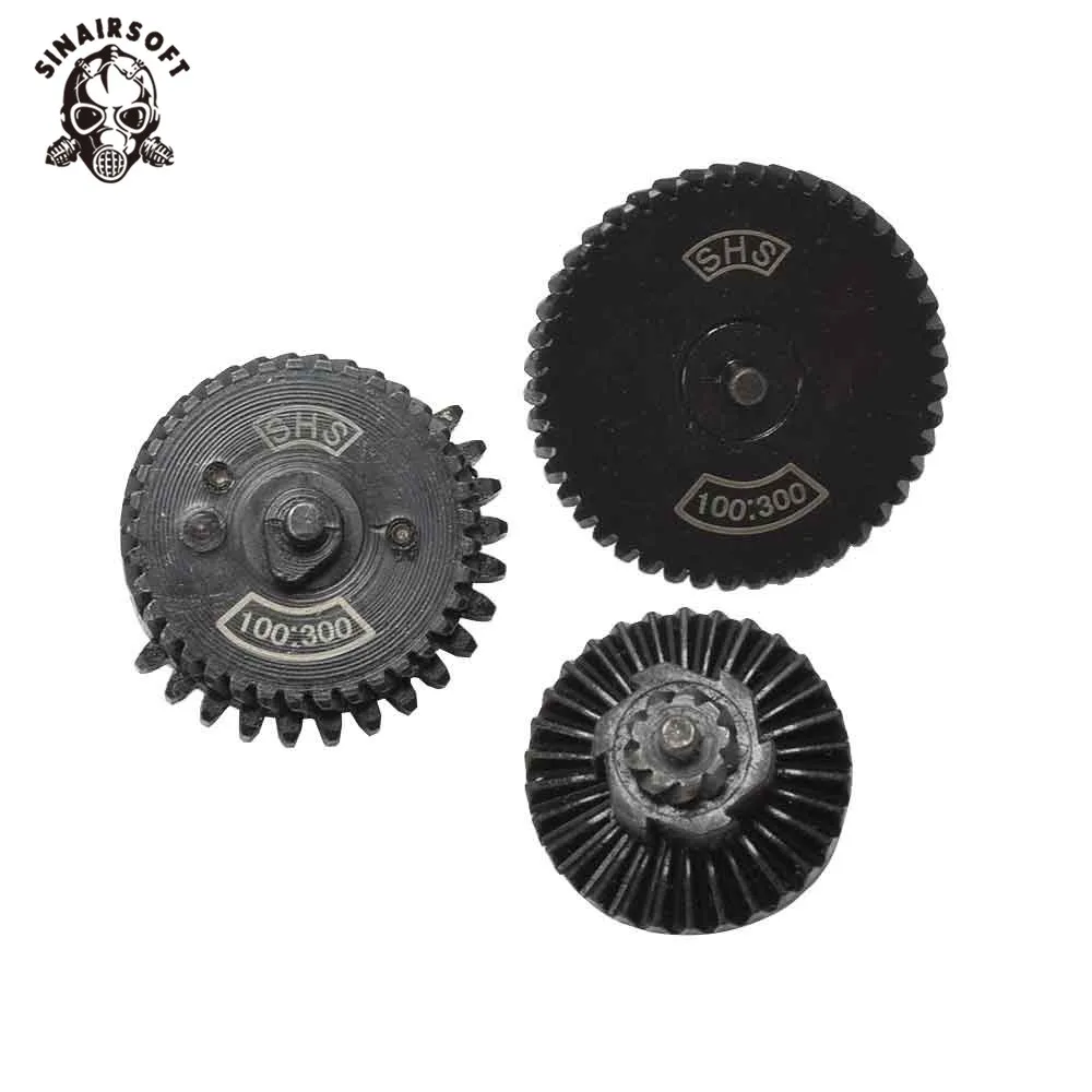 

Hot SHS 100:300 Reinforcement Helical Super Torque AEG Gear Set Fit AEG Airsoft M4 AK Gearbox For Hunting Paintball shooting