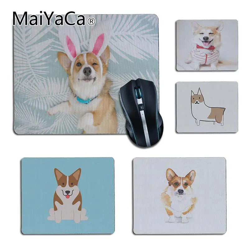 

MaiYaCa Beautiful Anime funny Corgi Gamer Speed Mice Retail Small Rubber Mousepad Laptop PC Mice Pad mouse Mat gaming desk mat