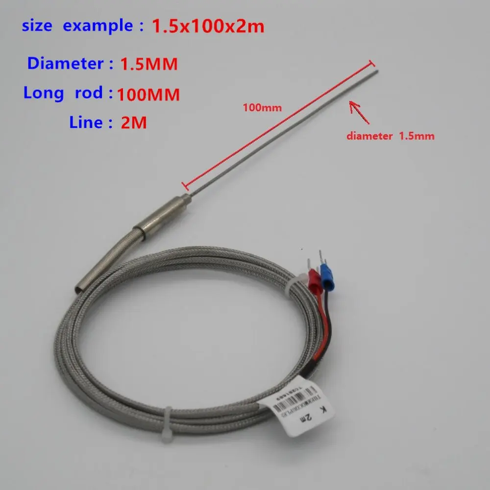high quality generic new 2 meter high temperature 0 800 c thermocouple k type probe sensors high quality generic new 2 meter high temperature 0 800 c thermocouple k type probe sensors