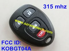 Top quality lowest price+For GMC 4Button 315MHZ Remote Key FCC ID:KOBGT04A 4 button for GMC hummer