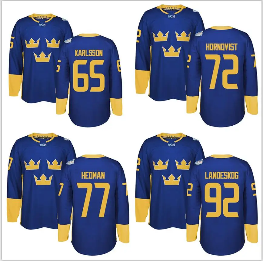Дешевые мужские 2016 ЧМ Швеции Эрик Карлссон (а) патрик Hornqvist Victor Хедман Габриэль