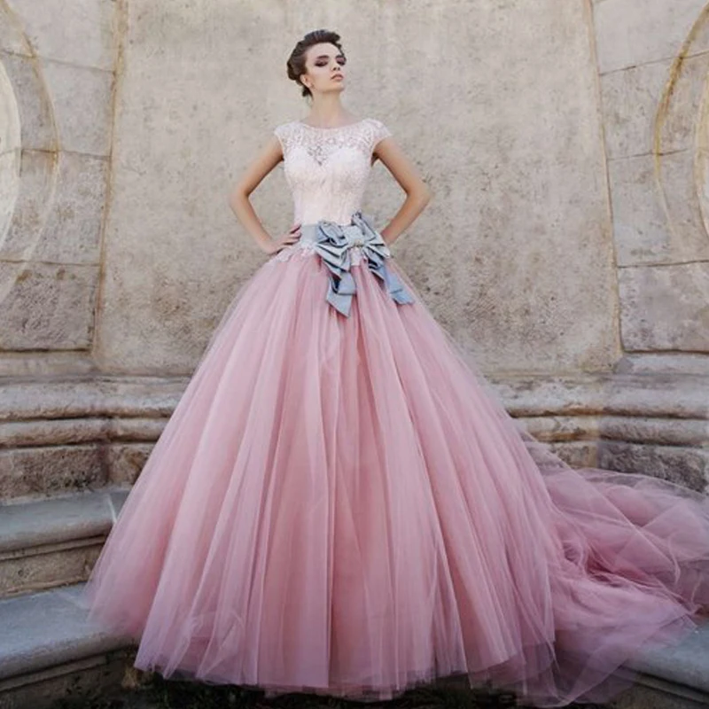 vestido de novia rosa pastel – vestidos largos