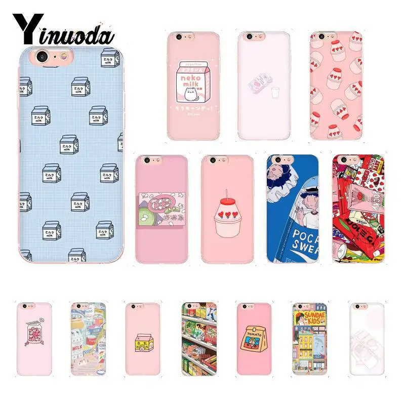 Yinuoda Kawaii японская клубника молоко роскошный уникальный чехол для телефона iPhone8 7 6