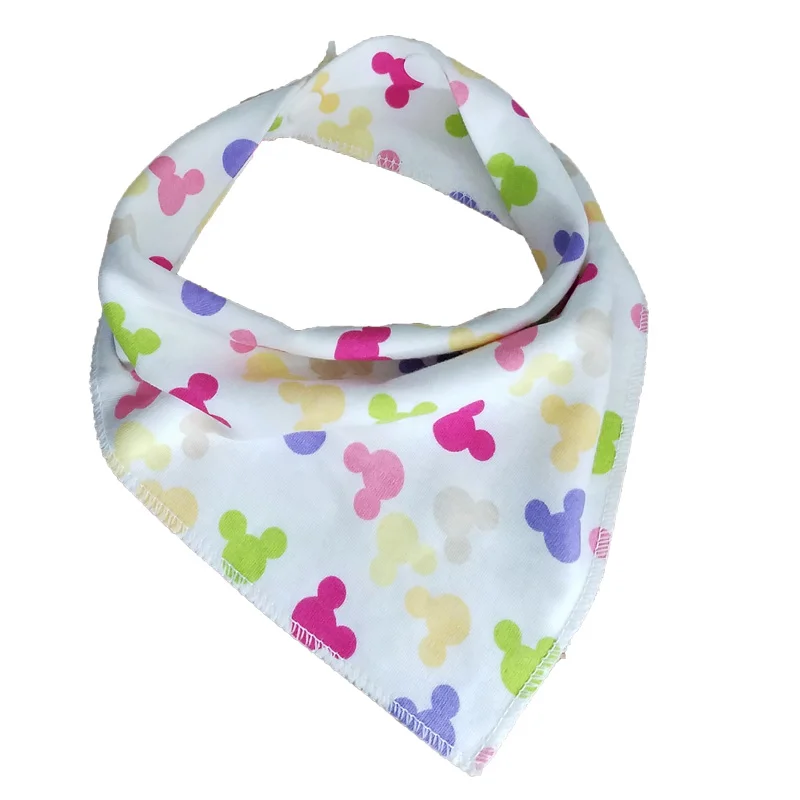 Baby Bibs High quality triangle double layers cotton bib Soft Baby Scarf Boys Girls kids Bibs Cartoon Baby Stuff