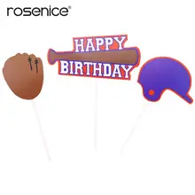 3 шт. торт кекс зубочистку топперы Бейсбол серии Свежий торт украшения для вечерние десерт