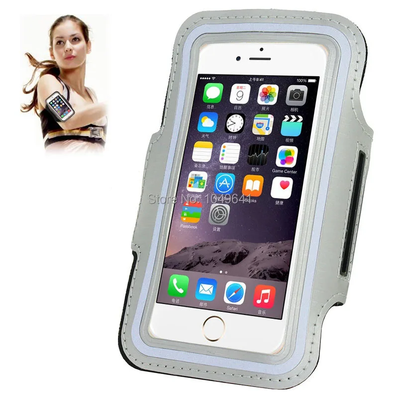 KIP6-1322G_1_Sport Armband Case with Earphone Hole & Key Pocket for iPhone 6 & 6S  HUAWEI Y3 II  ZTE Blade GF3  and Less than 4.7 inch Mobile Phone