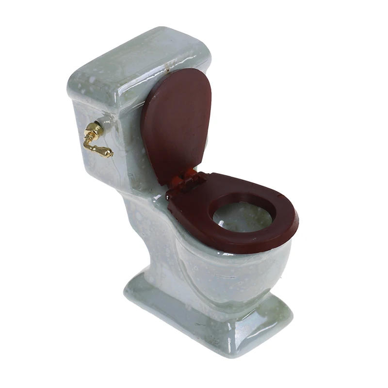1Set 1:12 Basin Bathtub Green Porcelain Bathroom Set Toilet Furniture Toy AccessoriesDollhouse Miniature