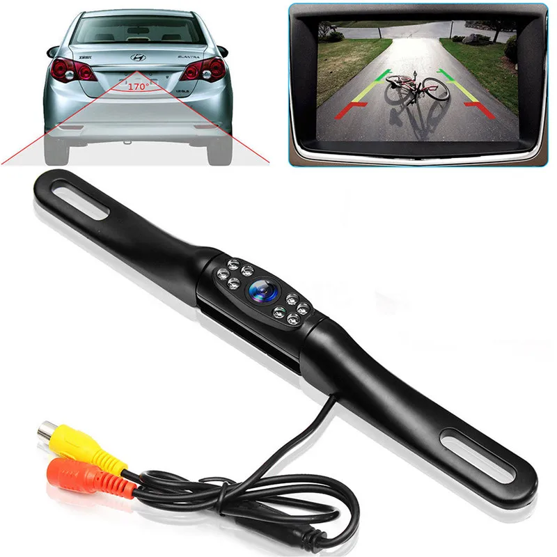 

1pc For EU License Plate Frame Night Vision Car Reverse Camera IR Rear View Camera Waterproof Back Up Camera For Monitor Gps