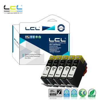 

LCL 364XL 364 XL (5-Pack Black) Ink Cartridge Compatible for HP Photosmart B8550/B8553/B8558/C6380/C6383/C5324/C5383/C5380
