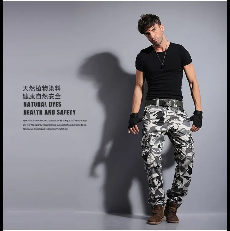 Брендовые новые мужские военные брюки карго с несколькими карманами, мешковатые мужские брюки, брюки, уличные комбинезоны, армейские брюки, большие размеры 29-38