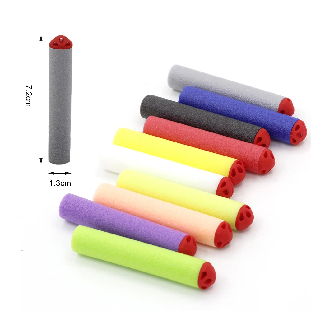 

Viciviya 100PCS For Nerf Bullets Soft Hollow Hole Head 7.2cm Refill Darts Toy Gun Bullets for Nerf Series Blasters Good Gift