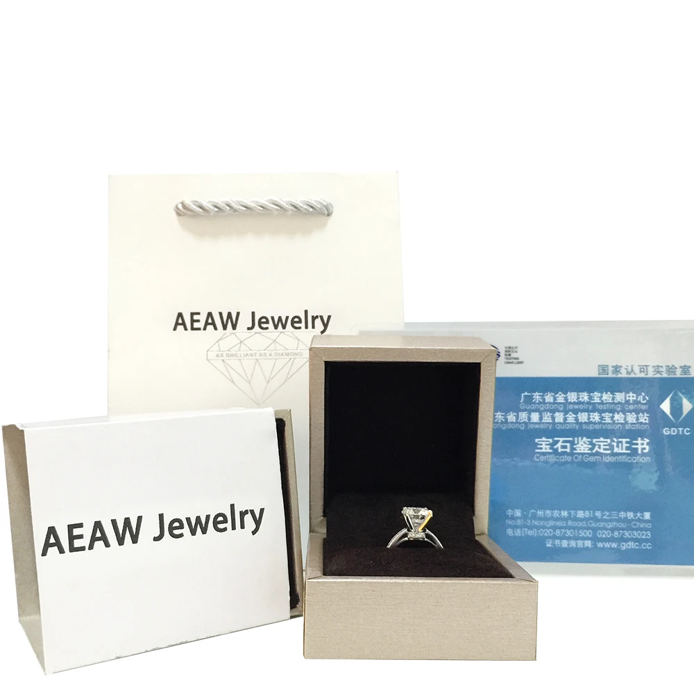 AEAW роскошное кольцо Moissanite 14k из белого золота 2CTW с круглой огранкой Brillant Lab алмазный обруч для мужчин свадебные мужские украшения