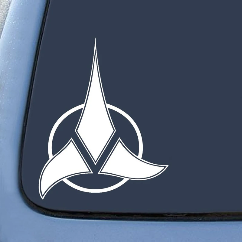 

Klingon Empire Symbol Car Sticker Die Cut Decal Notebook Car Laptop 5.5" (White)