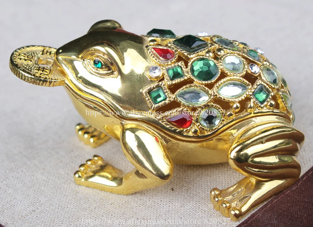 Fengshui шкатулка с лягушкой для хранения золотых лягушек ювелирных изделий
