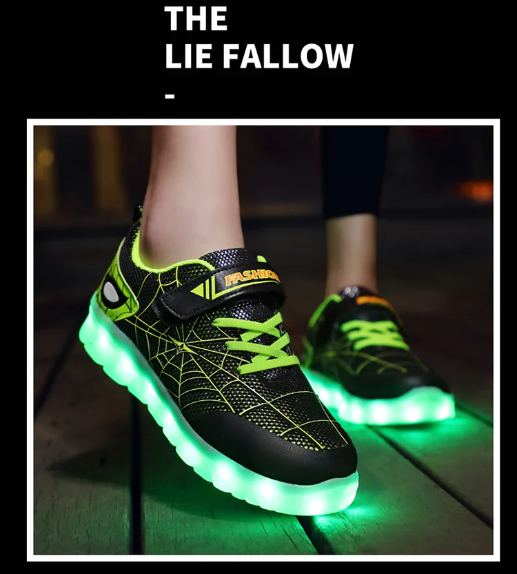 children's shoes for sale Green Pink USB New Charging Basket Led Children Shoes With Light Up Kids Casual Boys&Girls Luminous Sneakers Glowing Shoe enfant best children's shoes