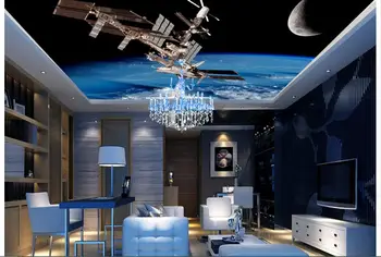 

Custom photo 3d wallpaper Non-woven picture wall sticker 3 d The space shuttle ceiling murals decoration painting
