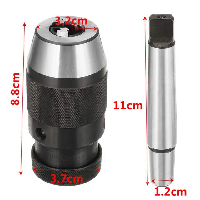 DANIU 1pc 1/32-1/2 Inch Keyless Drill Chuck With MT2 Shank JT33 Arbor For CNC Tool High Quality