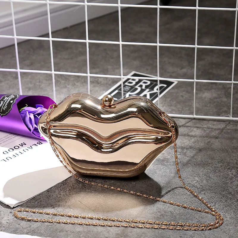 

2018 crossbody bags for women leather handbags luxury handbags women bags designer metalic lip shoulder messenger bag sac a main
